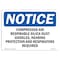 Signmission OSHA Sign, Compressed Air Respirable Silica Dust Goggles, 10in X 7in Plastic, 10" W, 7" H, Lndscp OS-NS-P-710-L-10746 - alternate 1